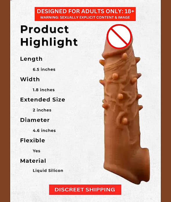 Textured Extension Sleeve for Men – Flexible 2 Inch Enhancement Design
